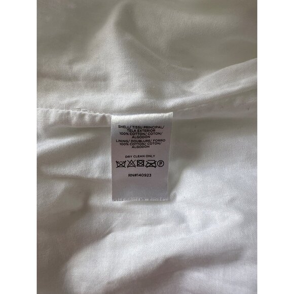 Loft Womens White Eyelet Puff Short Sleeve Square Neck Top Size M - Picture 10 of 10